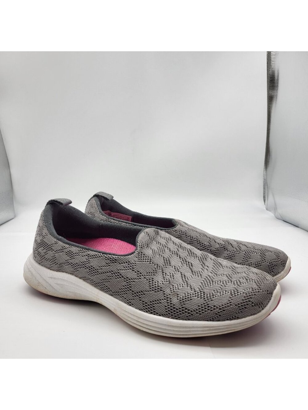 Vionic Hydra AMS Slip On Comfort Shoes 8 Gray Mesh Walk Lightweight orthotic